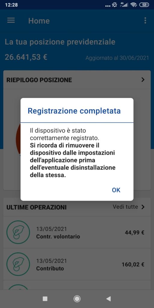screen applicazione