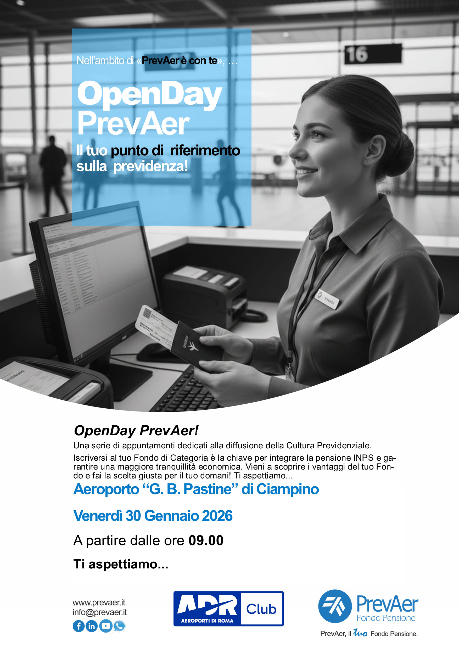 Locandina informativa open day ciampino 30/01/2026