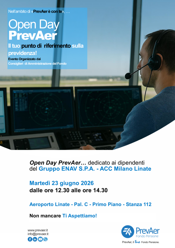 Locandina informativa per evento presso ENAV ACC LINATE