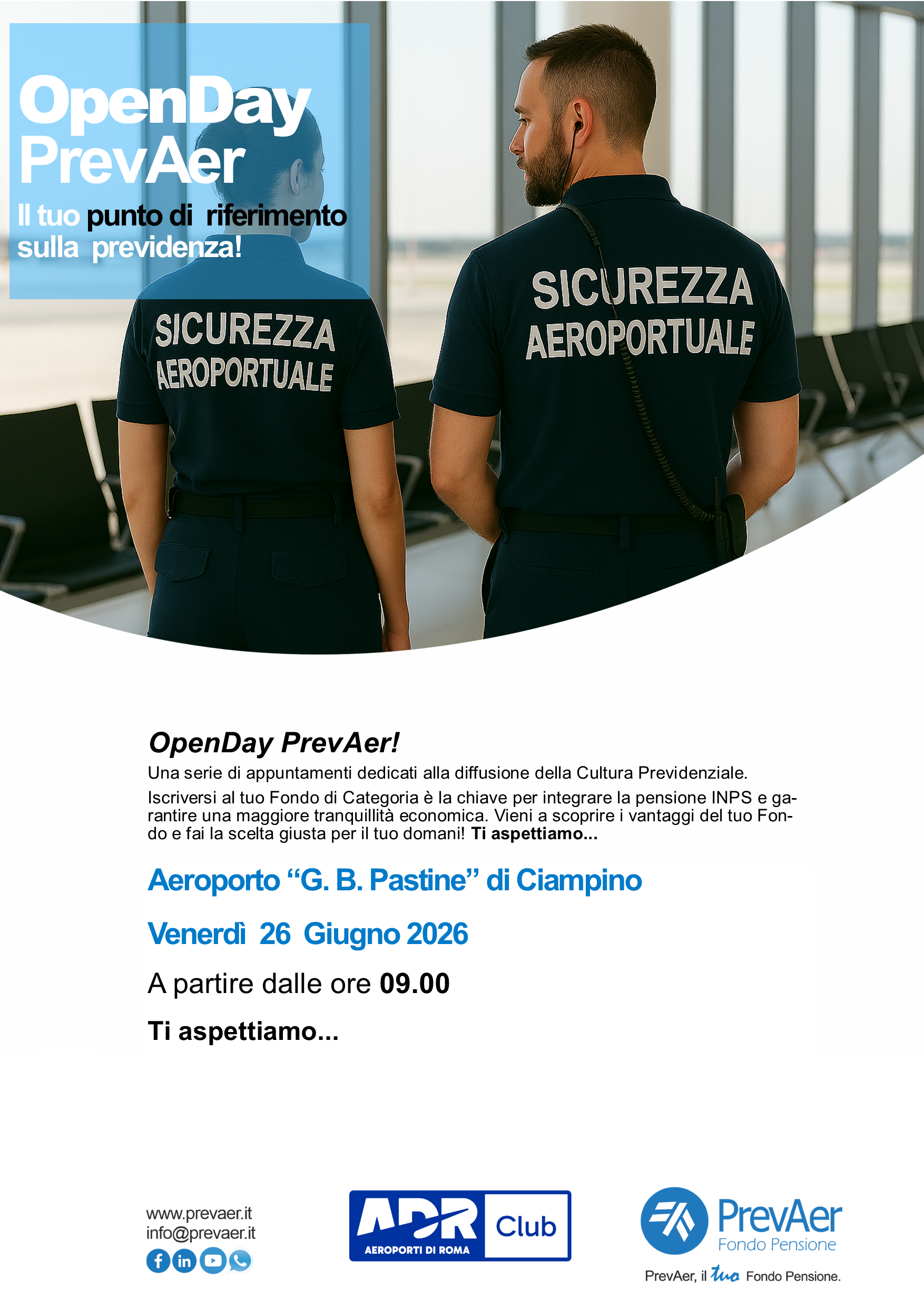 locandina informativa evento open day ciampino